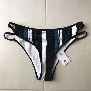 Cupshe Bikini Bottom Multicolor Striped Swimwear